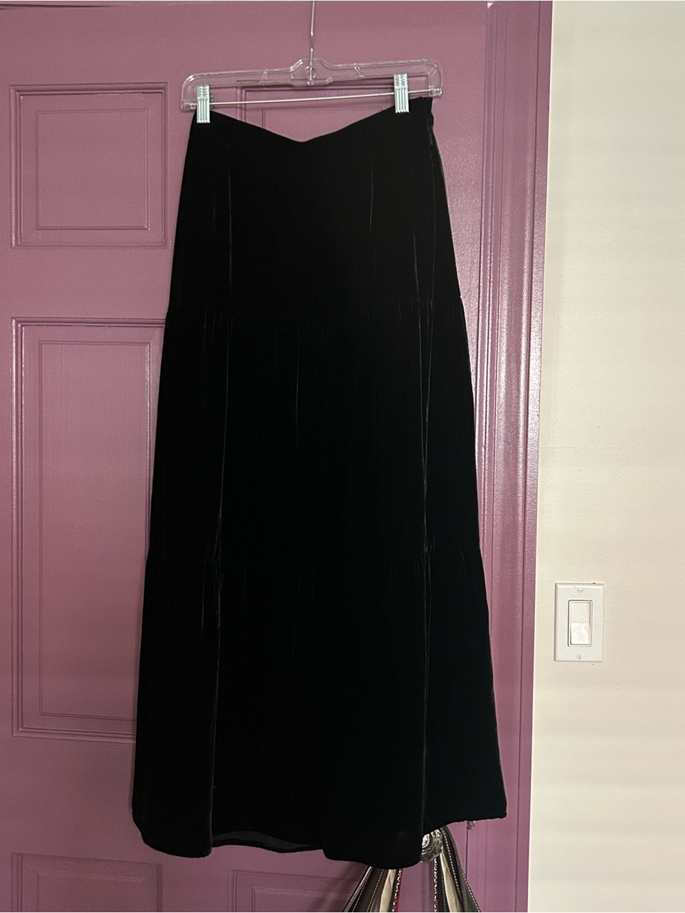 Vintage Liz Claiborne Black Velvet Maxi Skirt
